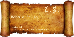 Babala Zilia névjegykártya